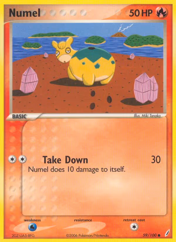 Numel 59/100 Pokemon card