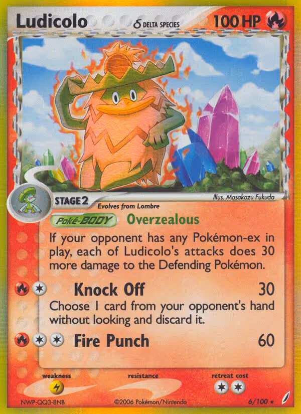 Ludicolo δ 6/100 Pokemon card