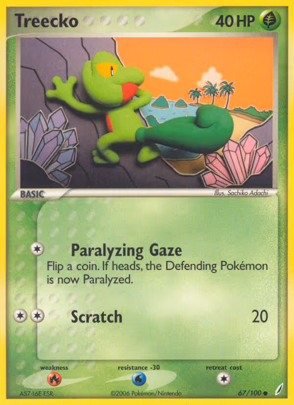 Treecko 67/100 Pokemon card