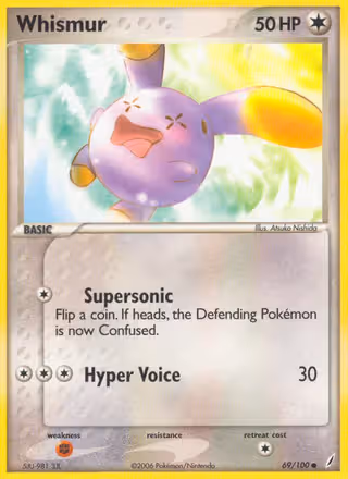 Whismur 69/100 Pokemon card