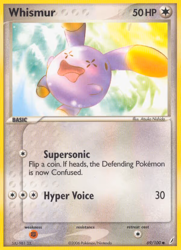 Whismur 69/100 Pokemon card