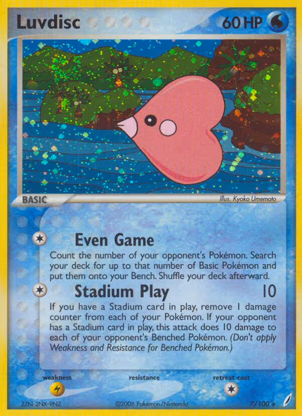Luvdisc 7/100 Pokemon card