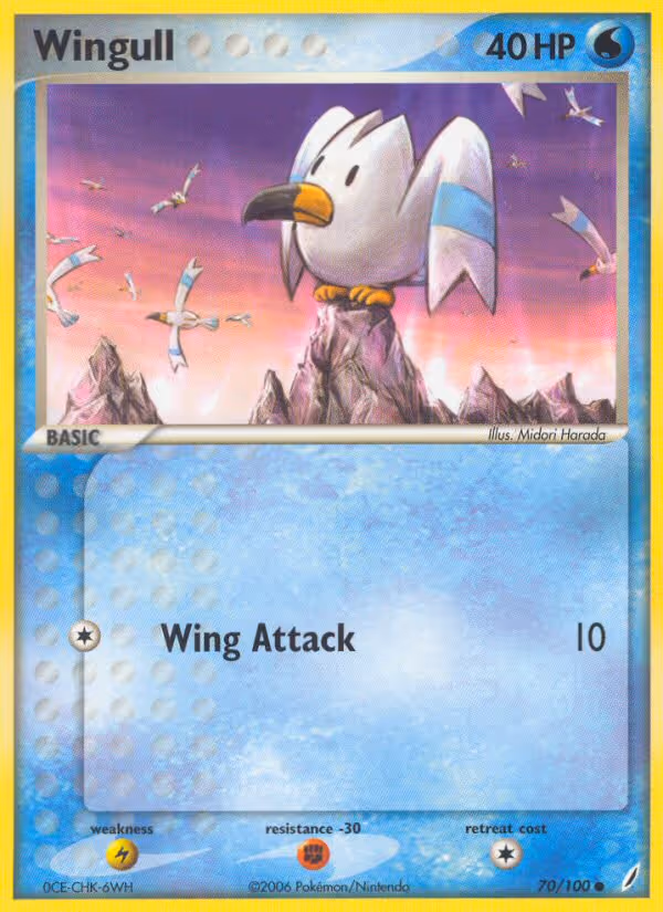 Wingull 70/100 Pokemon card