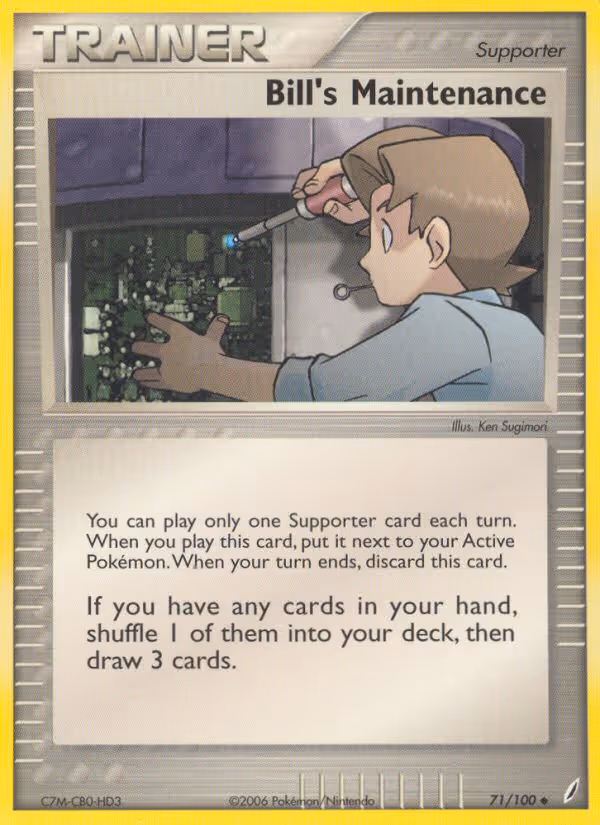 Bill's Maintenance 71/100 Pokemon card
