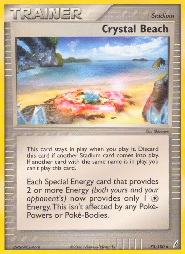Crystal Beach 75/100 Pokemon card