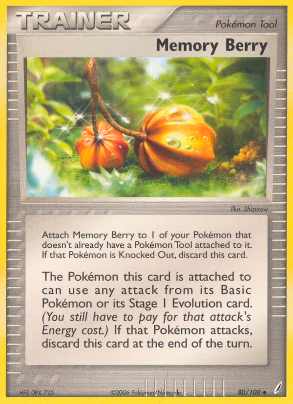 Memory Berry 80/100 Pokemon card