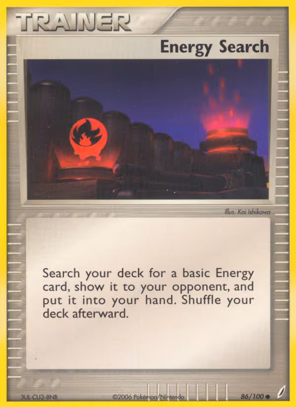 Energy Search 86/100 Pokemon card