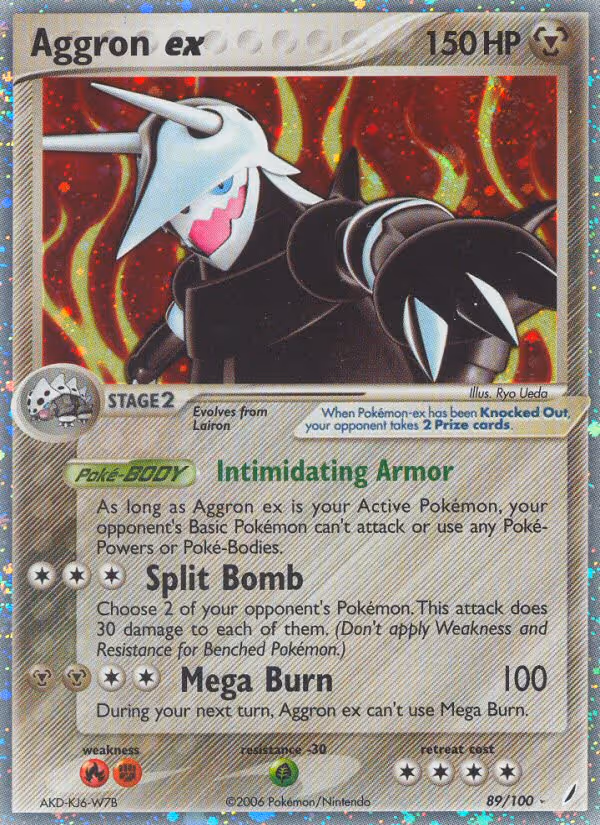 Aggron ex 89/100 Pokemon card