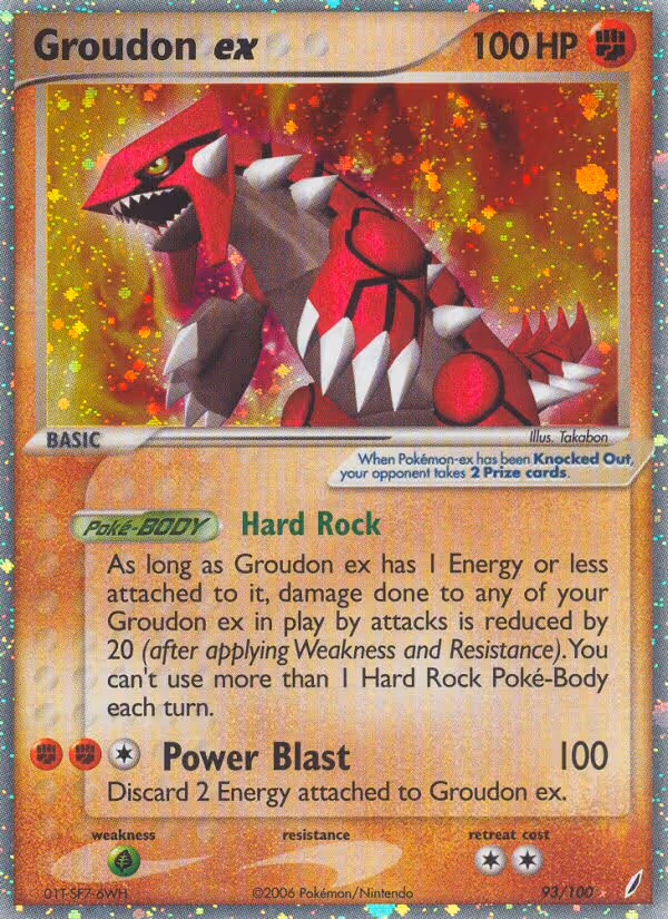 Groudon ex 93/100 Pokemon card