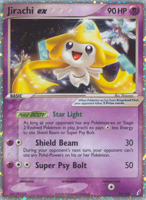 Jirachi ex 94/100 Pokemon card