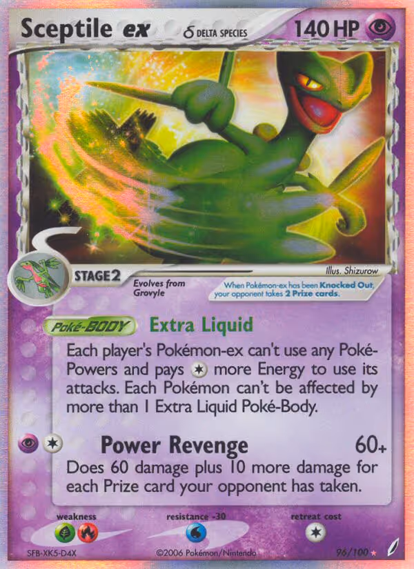 Sceptile ex δ 96/100 Pokemon card