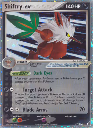 Shiftry ex 97/100 Pokemon card