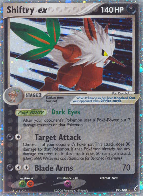 Shiftry ex 97/100 Pokemon card