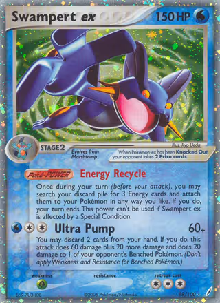 Swampert ex 98/100 Pokemon card