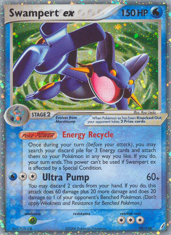 Swampert ex 98/100 Pokemon card