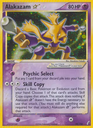 Alakazam ☆ 99/100 Pokemon card