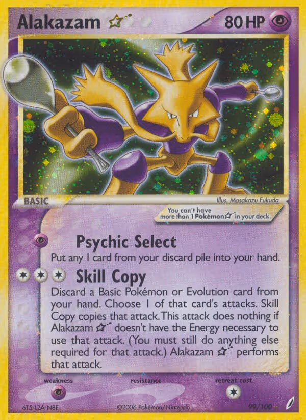 Alakazam Star 99/100 Pokemon card