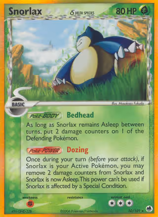 Snorlax δ 10/101 Pokemon card