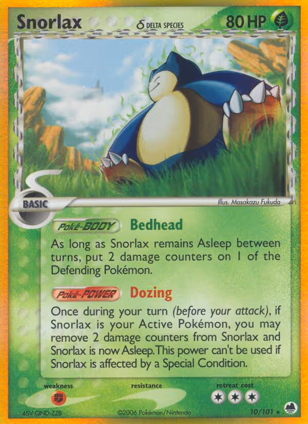 Snorlax δ 10/101 Pokemon card