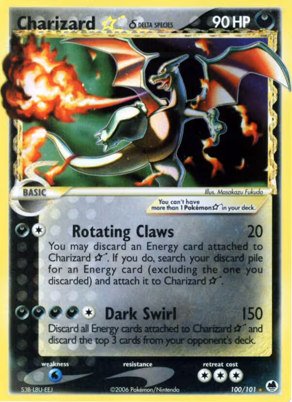 Charizard Star δ 100/101 Pokemon card