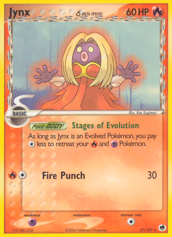 Jynx δ 17/101 Pokemon card