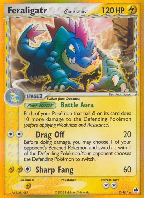 Feraligatr δ 2/101 Pokemon card