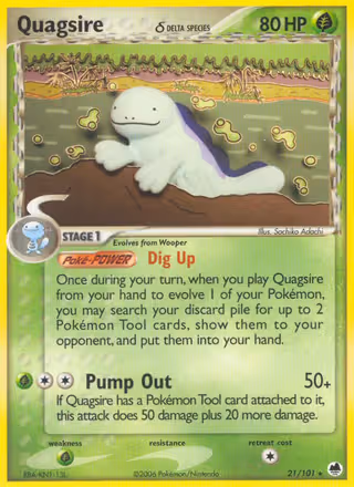 Quagsire δ 21/101 Pokemon card