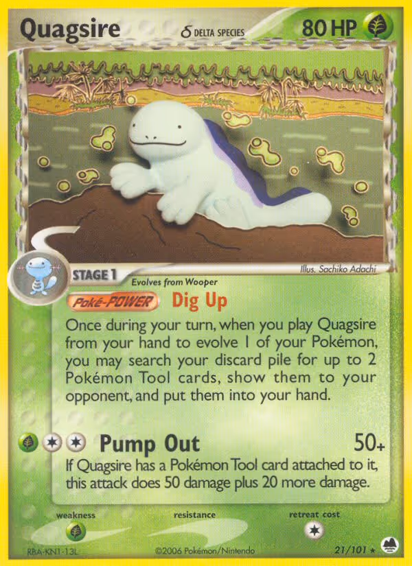 Quagsire δ 21/101 Pokemon card
