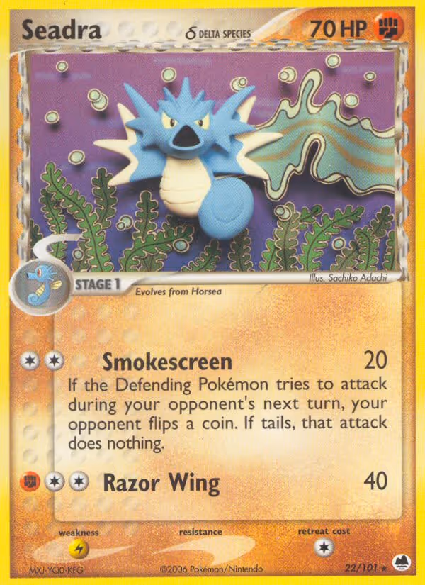Seadra δ 22/101 Pokemon card