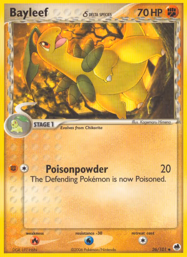 Bayleef δ 26/101 Pokemon card