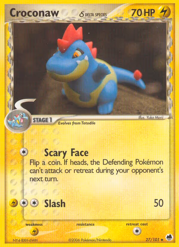 Croconaw δ 27/101 Pokemon card