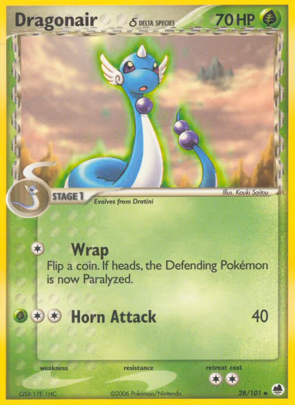 Dragonair δ 28/101 Pokemon card
