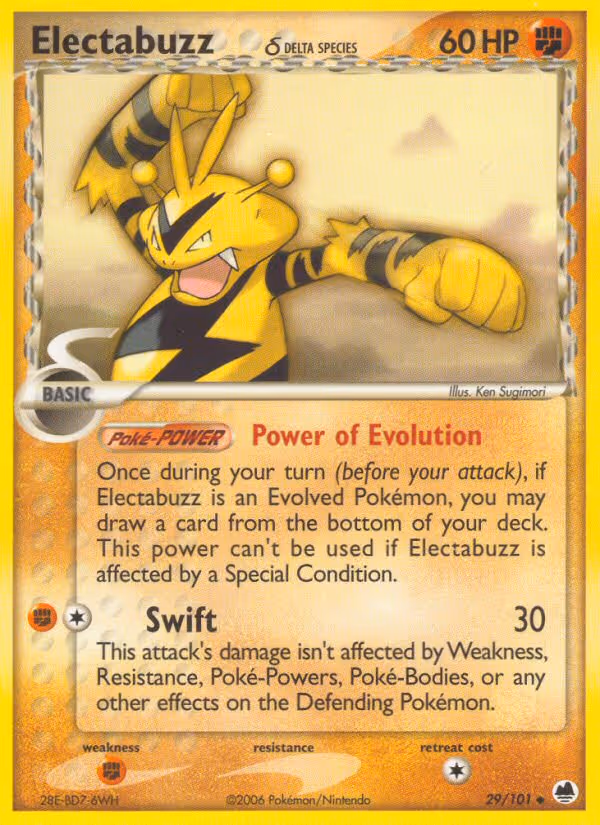 Electabuzz δ 29/101 Pokemon card