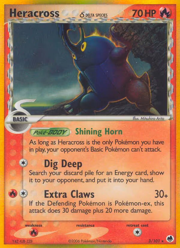 Heracross δ 3/101 Pokemon card