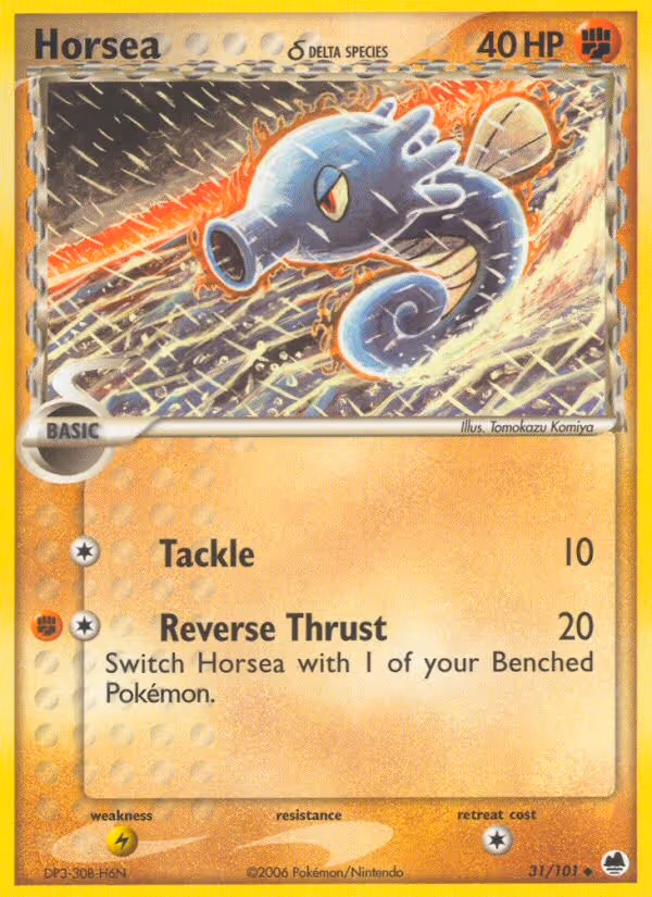 Horsea δ 31/101 Pokemon card