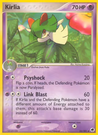 Kirlia 32/101 Pokemon card
