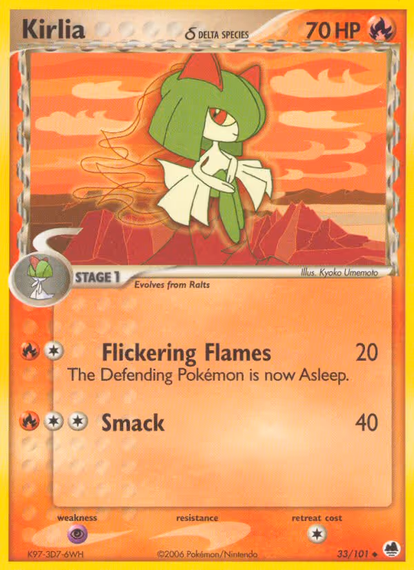 Kirlia δ 33/101 Pokemon card