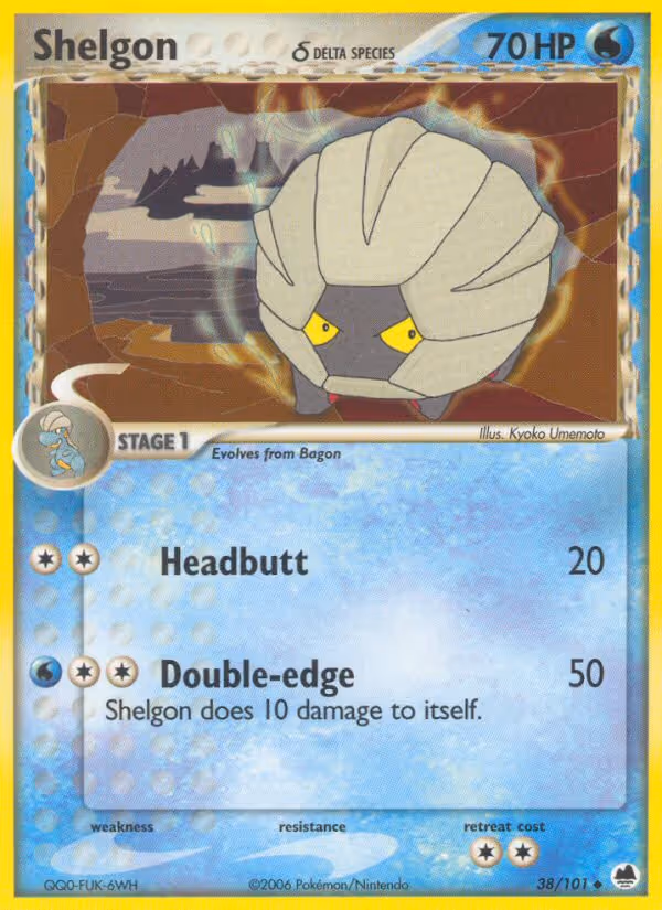 Shelgon δ 38/101 Pokemon card