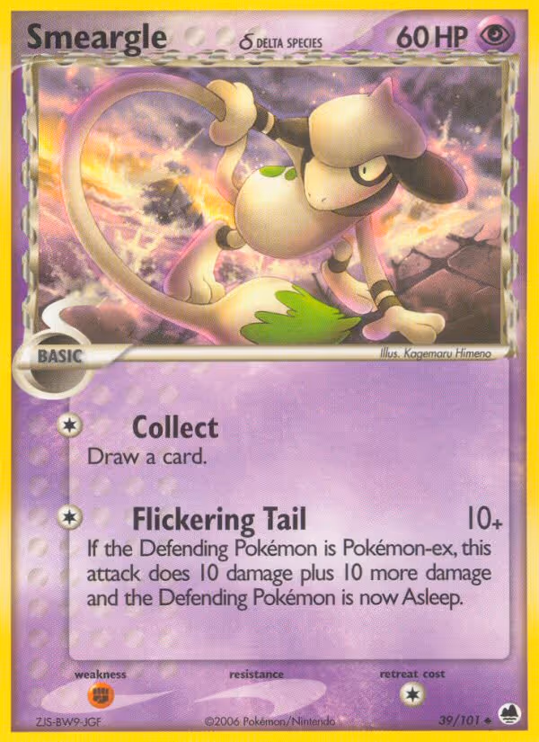 Smeargle δ 39/101 Pokemon card