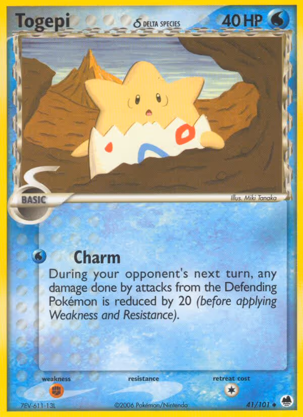 Togepi δ 41/101 Pokemon card