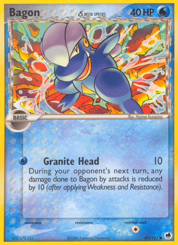 Bagon δ 43/101 Pokemon card