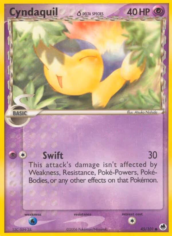 Cyndaquil δ 45/101 Pokemon card