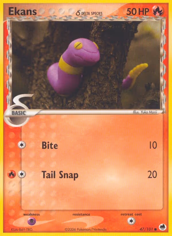 Ekans δ 47/101 Pokemon card