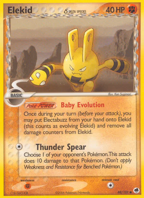 Elekid δ 48/101 Pokemon card