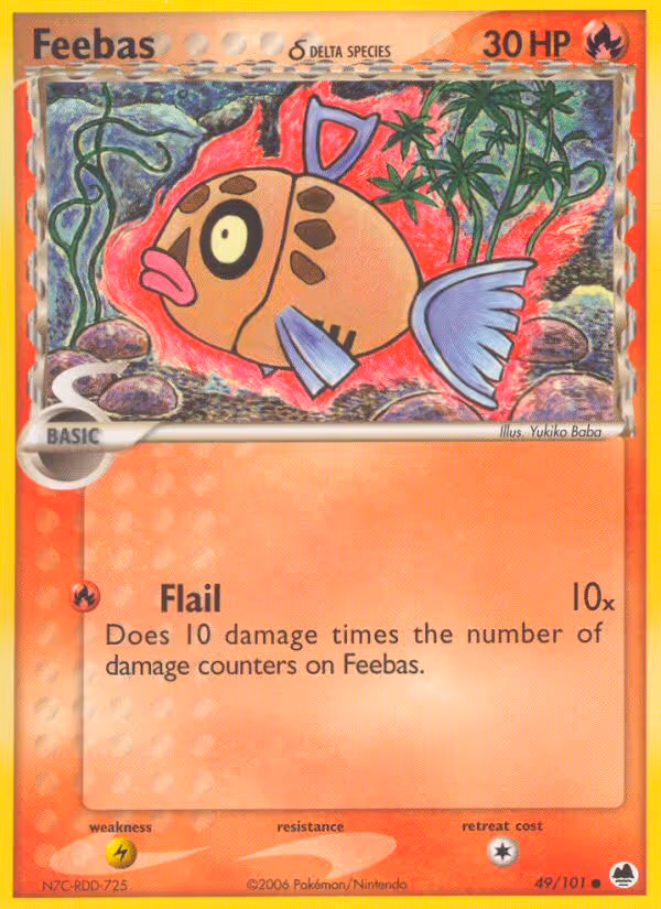 Feebas δ 49/101 Pokemon card