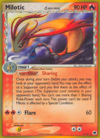 Milotic δ 5/101 Pokemon card