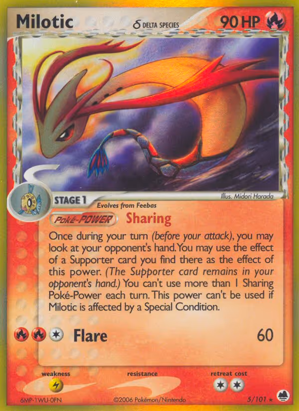 Milotic δ 5/101 Pokemon card