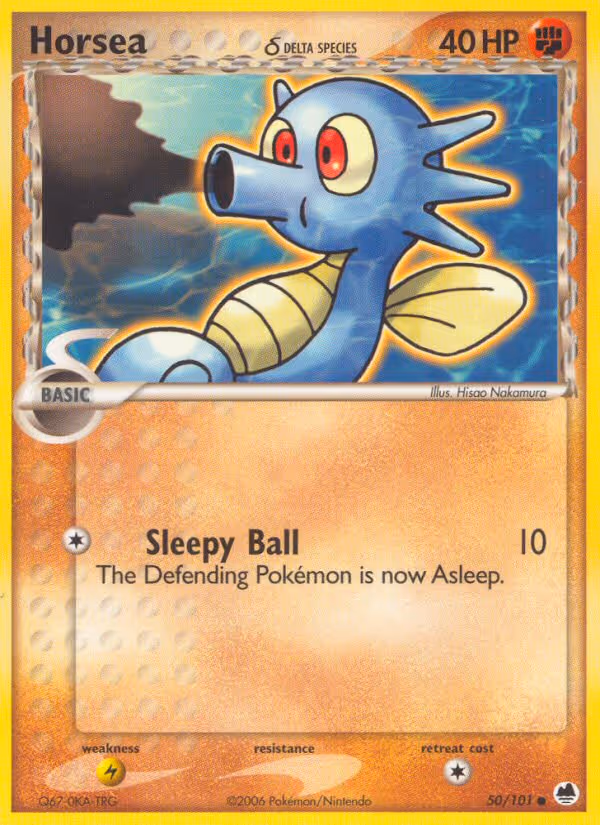 Horsea δ 50/101 Pokemon card