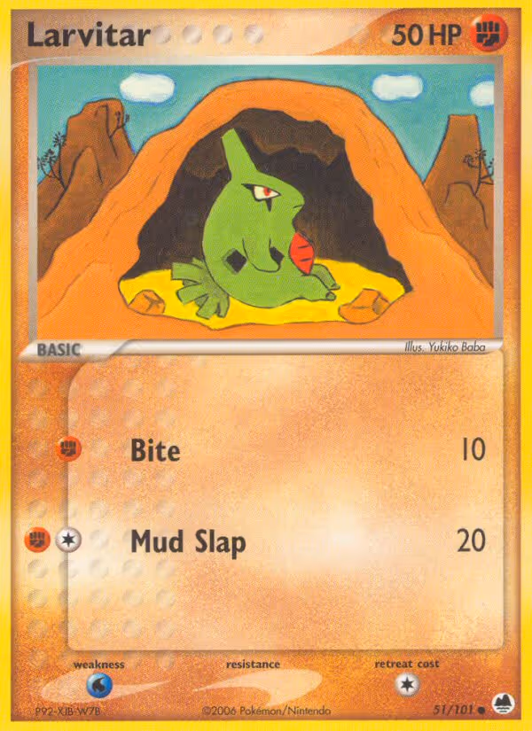 Larvitar 51/101 Pokemon card