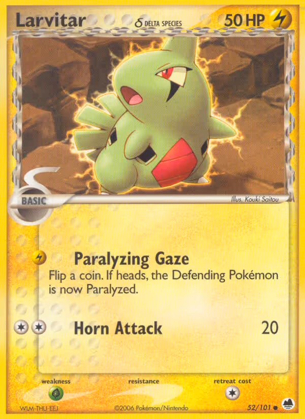 Larvitar δ 52/101 Pokemon card